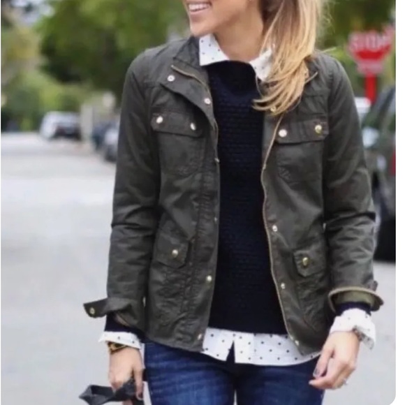 Like New J Crew Field Jacket Dark Green Size Small - Picture 2 of 5
